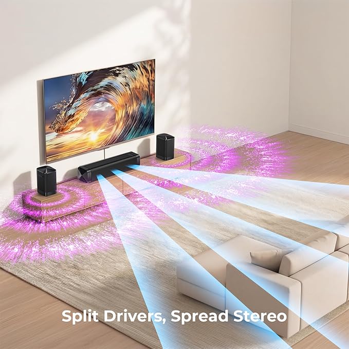 Center Channel Speakers Sound Bar, 110W Sound Bar - Image 5
