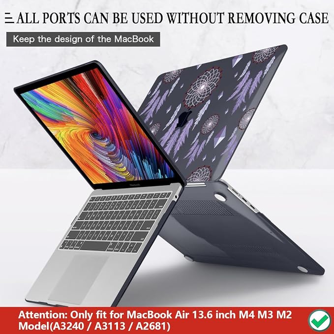 CISSOOK Compatible with MacBook Air 13.6 inch Case 2025 2024 2023 2022 Release - Image 5