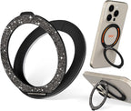 COOLQO Upgraded Magnetic Phone Ring Holder Stand, Super Magnet Cell Phone Grip by COOLQO