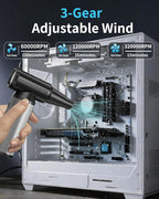 BOBYE Electric Compressed Air Duster & Keyboard Cleaner, 2-in-1 Blower & Vacuum - Image 5