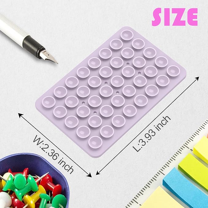 2PACK Silicone Double Sided Suction Phone Case Mount, Detachable Hands Free & - Image 5