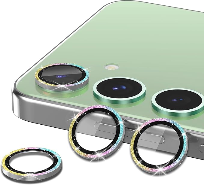 for Samsung Galaxy S24 FE Camera Lens Protector, Individual Metal Ring Tempered - Image 2