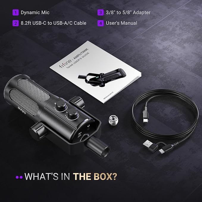 FIFINE Podcast Microphone, USB/XLR Vocal Dynamic Microphone - Image 9