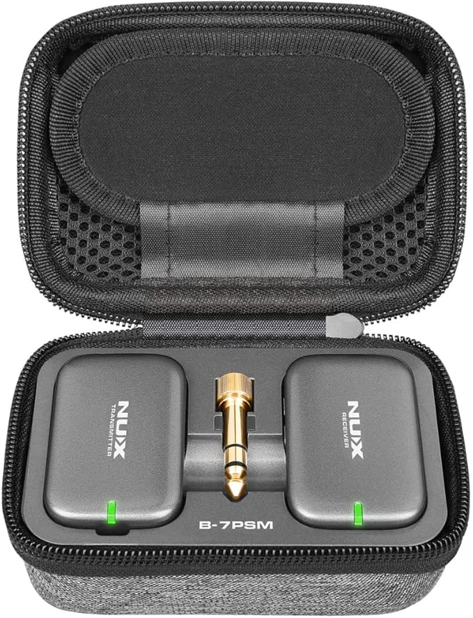 NUX B-7PSM 5.8 GHz Wireless in-Ear Monitor System, Stereo IEM, Charging Case by NUX