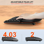 Ergonomic Wireless Keyboard Mouse Combo, MK835 Wave Keys Bluetooth/2.4G Split - Image 5