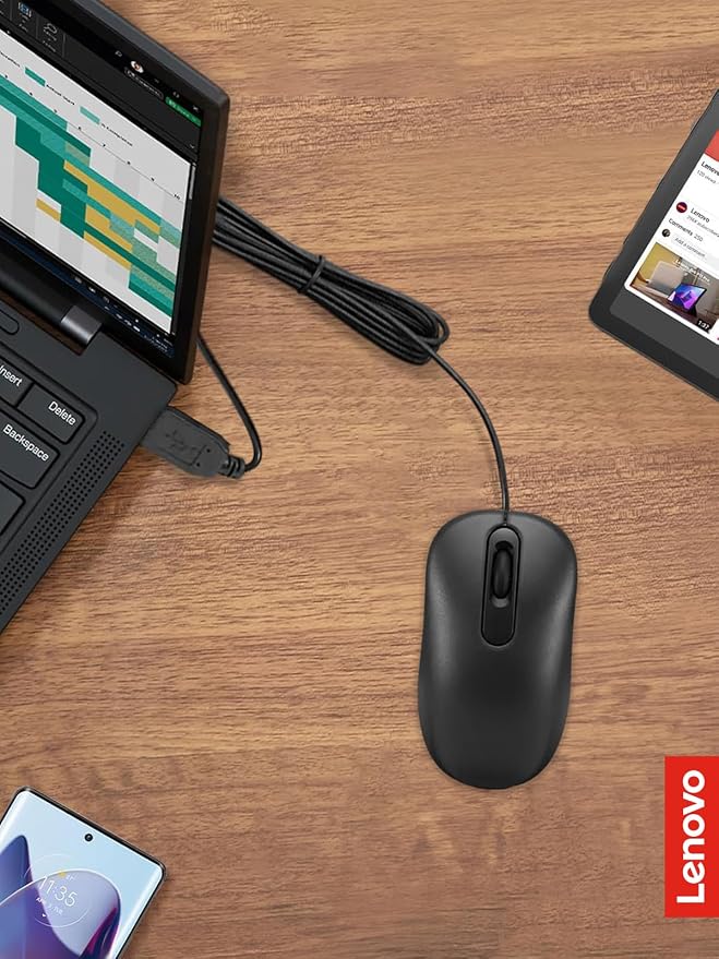 Lenovo 100 Wired USB Computer Mouse - Image 7