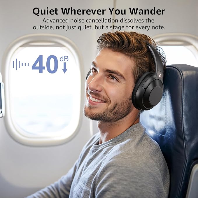 Riibox Y7Pro Hybrid Active Noise Cancelling Headphones, LDAC Hi-Res Audio - Image 3