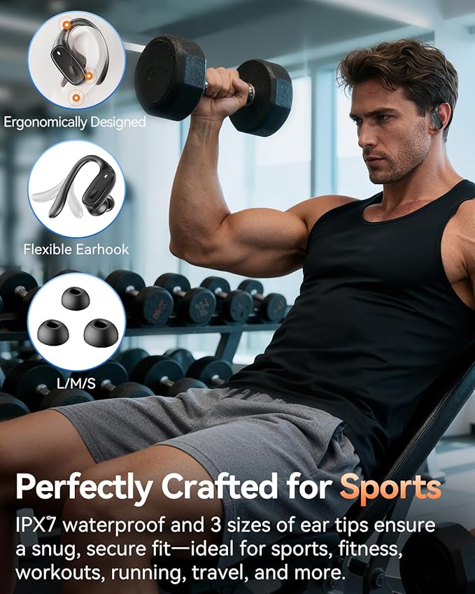 LEEMC Wireless Earbuds, 80Hr Playtime Ear Buds - Image 5