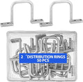 50 Pcs Distribution Rings Aluminum D Ring by Yaocom