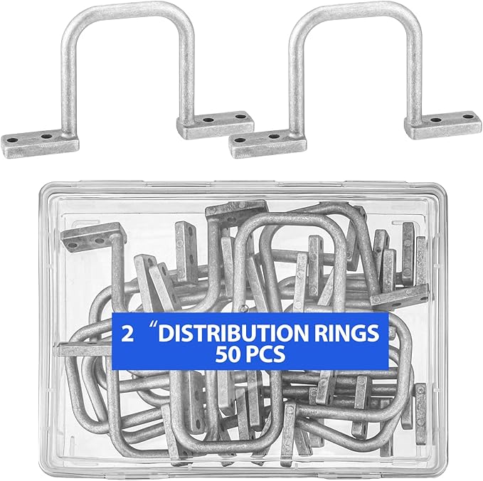 50 Pcs Distribution Rings Aluminum D Ring by Yaocom