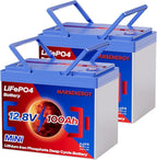 12V 100Ah Lifepo4 Battery, Bci Group 24, Built-In 100A Smart BMS, 4500 To 15000 by MarsenergyUS