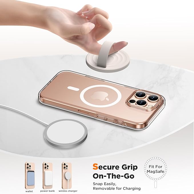 Magnetic Phone Ring Grip Holder, Silicone Finger Loop Grip, Compatible - Image 4