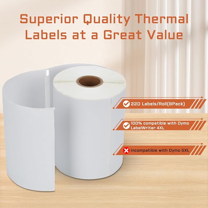 8 Rolls 4XL Labels 4"x6" Direct Thermal Shipping Label Compatible - Image 6