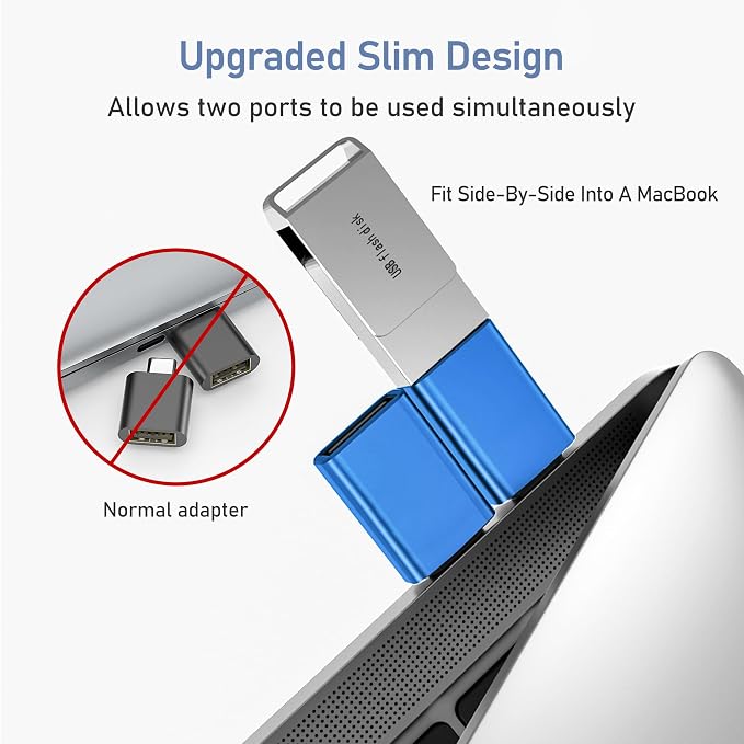 Basesailor USB C to USB Adapter 3Pack, USBC Male to USBA 3.0 Female OTG Adapter - Image 3