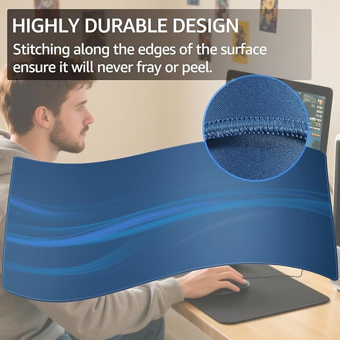 KTRIO Large Gaming Mouse Pad Desk Mat, Superior Micro-Weave Cloth, Non-Slip - Image 3