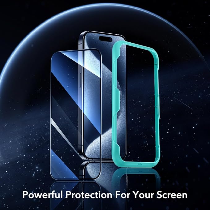 ESR 3 Pack for iPhone 15 Pro Screen Protector, Full Coverage Tempered Glass Film - Image 2