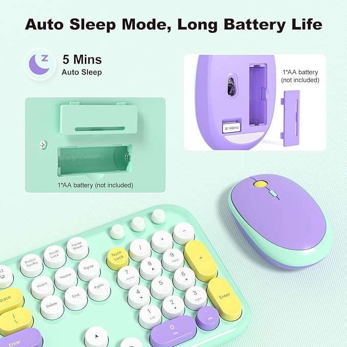 KNOWSQT Wireless Keyboard and Mouse Combo - Image 3