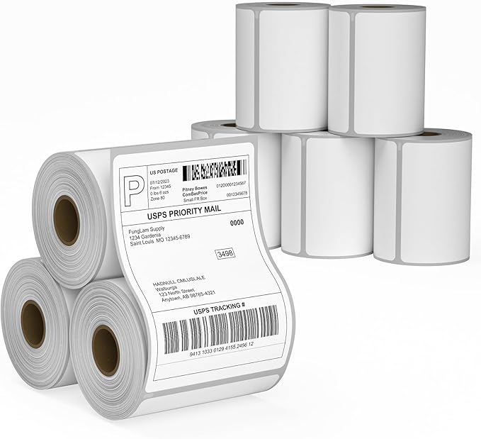 8 Rolls 4XL Labels 4"x6" Direct Thermal Shipping Label Compatible by FungLam