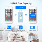 Patianco Apple MFi Certified 512GB iPhone/iPad USB Flash Drive, Lightning - Image 6