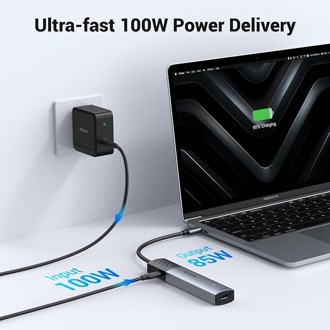 MOKiN USB C Hub, 5 in 1 USB CMultiport Adapter 8K HDMI, 100W PD, 3 USB-A Data - Image 5
