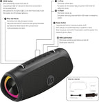 Portable Loud Bluetooth Speaker, 60W Large Subwoofer Wireless Bluetooth 5.3 - Image 9