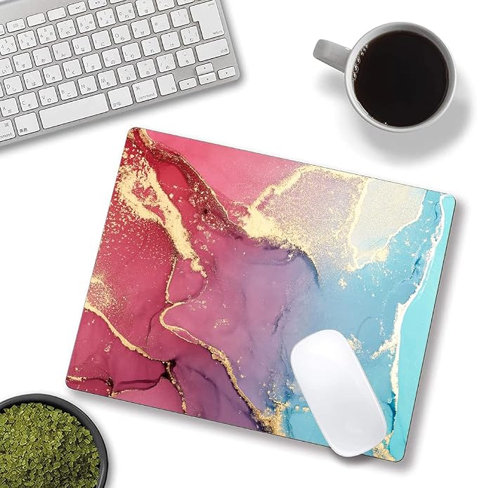 Mouse Pad, Cute Colorful Marble Mouse Pads - Image 4