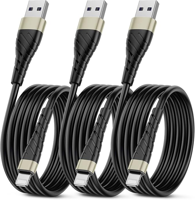 OIITH MFi Certified for iPhone Charger Cable 3 Pack 6 Ft, Long for Lightning by OIITH