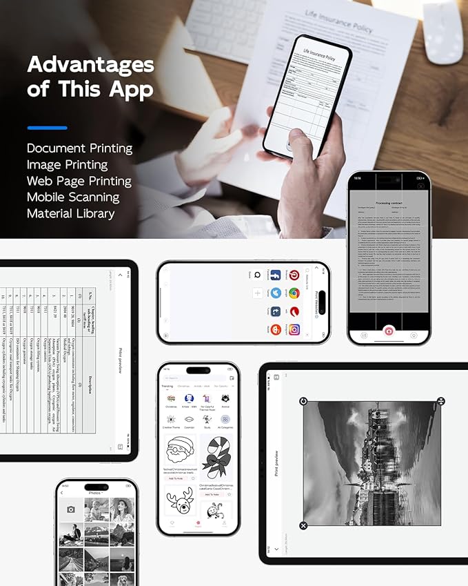 Portable Printers Wireless for Travel, Mobile Printer for Phone Laptop - Image 7