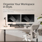 KIVY Dual Monitor Riser With Integrated Metal Shelf - Image 2