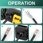 Delgada rj45 Crimp Tool with 50PCS Pass Through Connectors, - Image 4