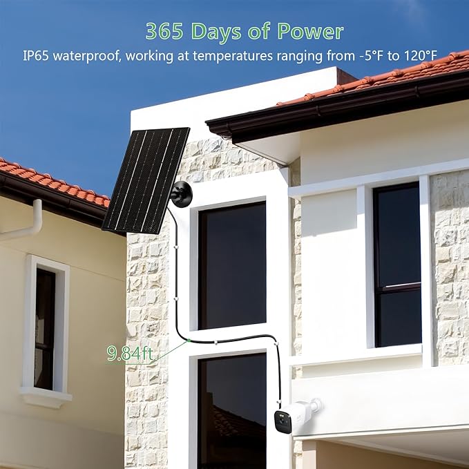 Zivif 4W Solar Panel for Security Camera, Solar Panel Charger - Image 6