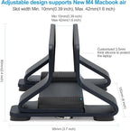 Aluminum Vertical Laptop Stand Dock Holder, Adjustable Slot Width 12-42mm - Image 4