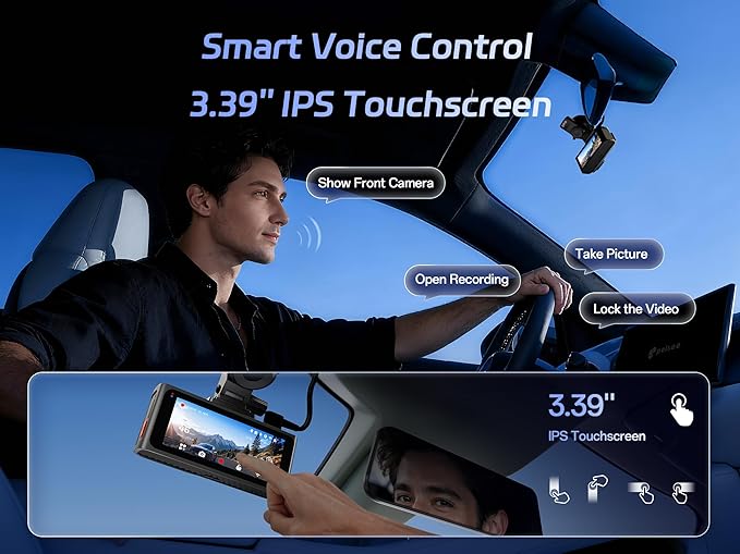Pelsee 4K Dash Cam Front and Rear, STARVIS 2 Sensor, Dash Camera - Image 5