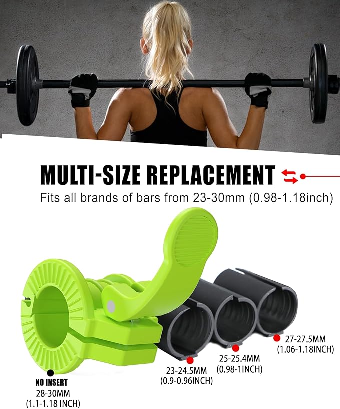 Barbell Clips 1 Inch Quick Release Weight Clamps 0.9-1.18inch Multi-Size - Image 2