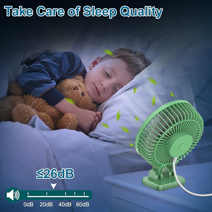 JZCreater USB Desk Fan, Mini Fan Portable, 3 Speeds Desktop Table Cooling Fans - Image 7
