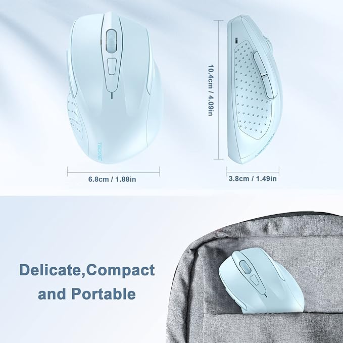 TECKNET Wireless Mouse, 2.4G Ergonomic Optical Mouse, Computer Mouse - Image 5