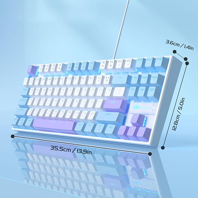 MageGee 75% Mechanical Gaming Keyboard, LED Blue Backlit, 87 Keys Compact TKL - Image 9