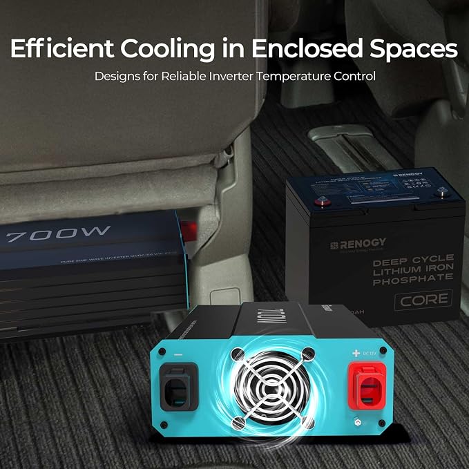 Renogy Inverter P2 700 watt Pure Sine Wave Inverter, Solar Car Power Inverter - Image 4