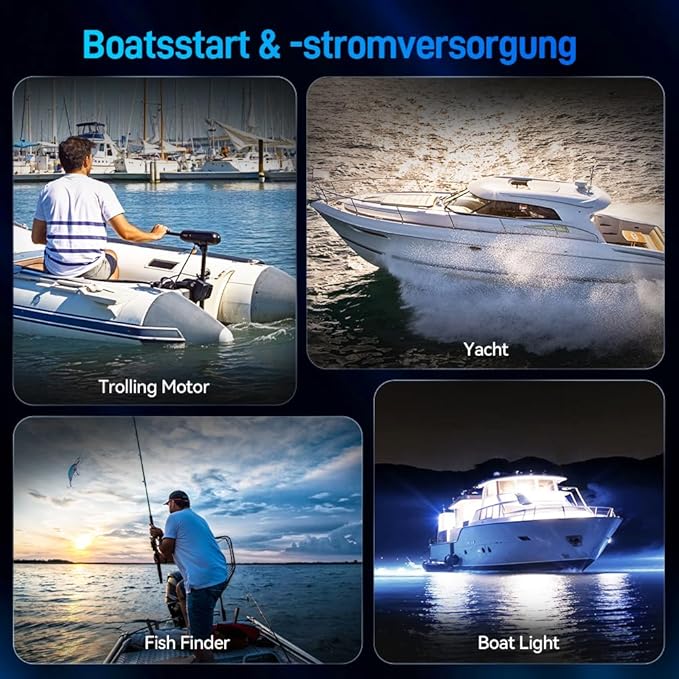 12V 100Ah Dual Purpose Marine Cranking LiFePO4 Lithium Battery Bluetooth - Image 6