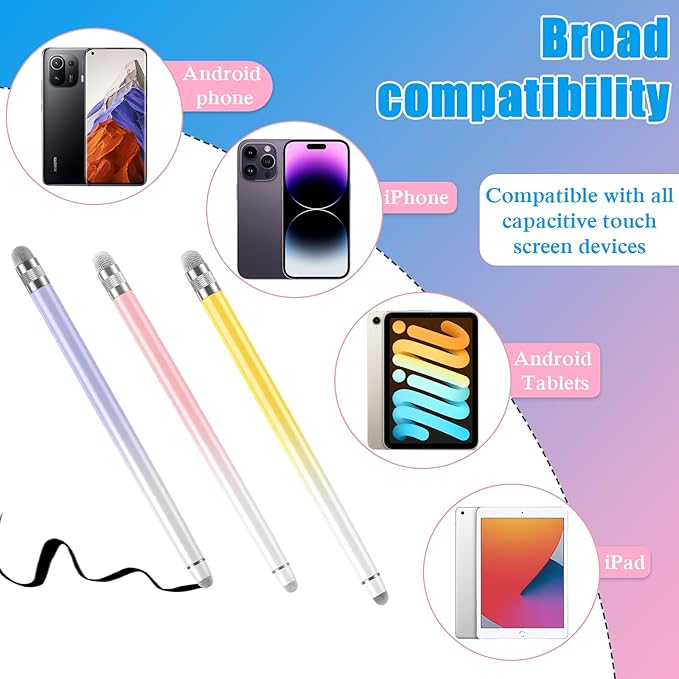 Bopomofo 3PCS Stylus Pen for Touchscreen, Stylus Pen for iPhone/iPad/Tablet - Image 6