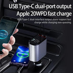 Retractable Car Charger，4 in1 Fast Car Phone Charger - Image 4