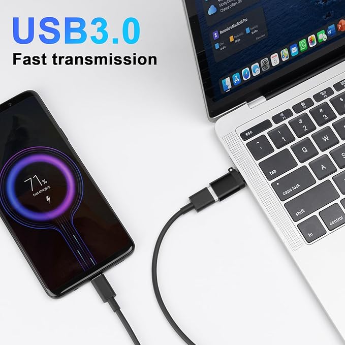 BORLTER CLAMP OTG Micro/USB-C Adapter 2Pack, USB C to USB Adapter 3.0, Micro - Image 4
