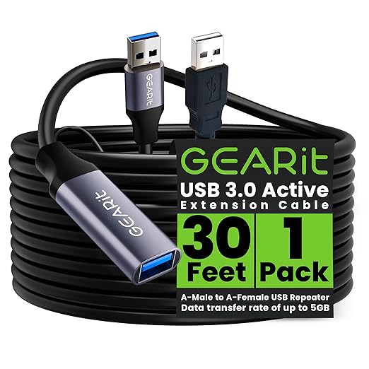 GEARit USB 3.0 Active Extension Cable A-Male to A-Female USB Repeater by GEARit