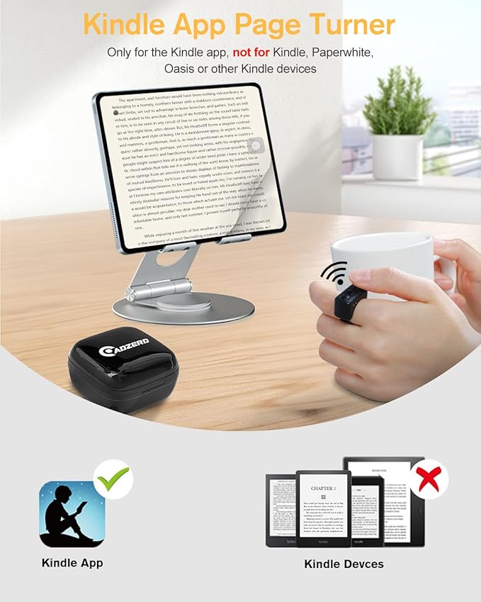 ADZERD Remote Control for TikTok, Page Turner for iPad iPhone, Scrolling Ring - Image 4