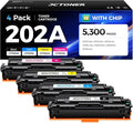 202A Toner Cartridge Set 4-Pack High Yield Replacement by JCTONER