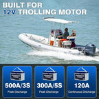 12V 100Ah Trolling Motor Bluetooth LiFePO4 Battery, 120A BMS Rechargeable BCI - Image 4