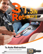Retractable Car Charger 4 in 1 iPhone 16 Car Charger Fast Charging, Car - Image 3