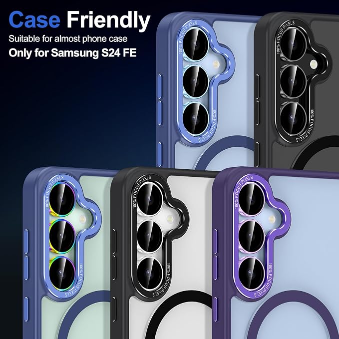 for Samsung Galaxy S24 FE Camera Lens Protector, Individual Metal Ring Tempered - Image 7