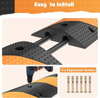Rengue Rubber Speed Bumps 2-Pack 39.3'' Black Yellow Dual-Channel Driveway - Image 5