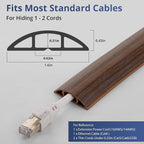 ZhiYo 10ft Cord Covers for Wires on Floor, Cord Hider Floor Hide Extension Cords - Image 2